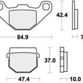 Sbs Brake Pads Front For Kawasaki Kmx 80 1987 - 1992