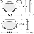 Sbs Brake Pads Rear For Kawasaki Kmx 200 1988 - 1990