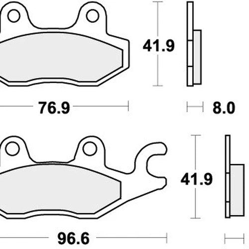 Sbs Brake Pads Rear For Triumph 900 Trophy 1996 - 2003