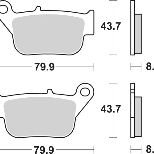 Sbs Brake Pads Rear For Yamaha YP 250 Xmax 2014 - 2016
