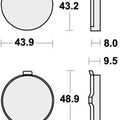 Sbs Brake Pads Front For Hyosung 125 Cruiser 1992 - 2006