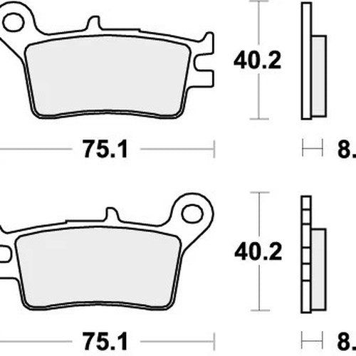 Sbs Brake Pads Rear For Honda Xlr 250 R Baja 1988 - 1990