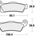 Sbs Brake Pads Rear For Can - AM 650 Outlander 2013 2022