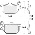 Sbs Brake Pads Rear For Yamaha XS 1100 LH Midnight 1981