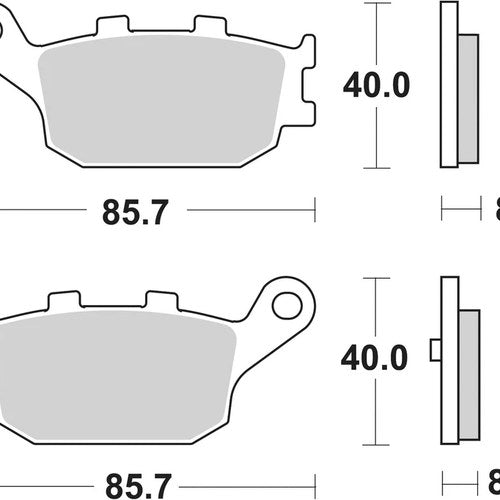 Sbs Brake Pads Rear For Honda Nss 250 Reflex 2001 - 2007