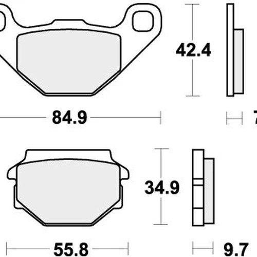 Sbs Brake Pads Rear For Sachs 800 Roadster V2 2000 - 2005