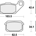 Sbs Brake Pads Rear For Quadzilla Xrv 250, E 2006 - 2007