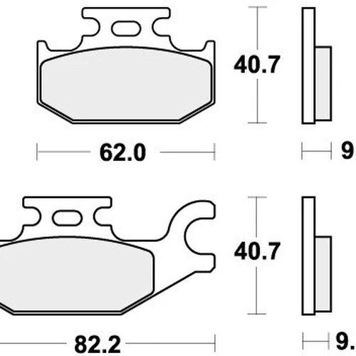 Sbs Brake Pads Rear For Can - AM 800 Commander R Efi 2018