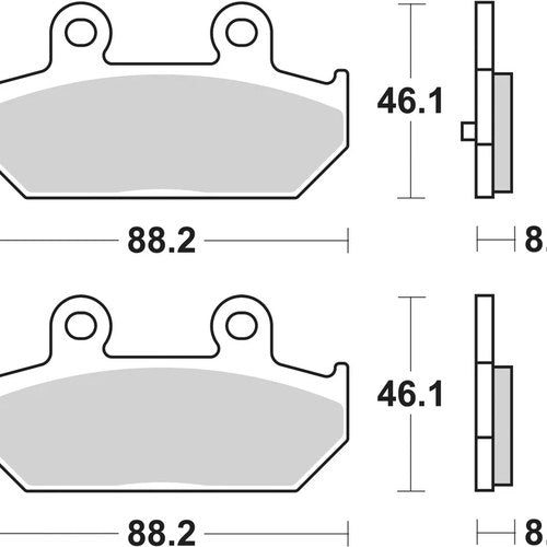 Sbs Brake Pads Rear For Suzuki AN 650 Burgman 2002 - 2019