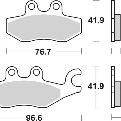 Sbs Brake Pads Rear For Piaggio Vespa 250 MP3 LT iE 2009