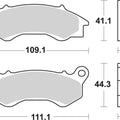 Sbs Brake Pads Front For Peugeot 125 Django Evasion 2014 - 2016