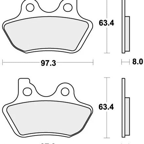 Sbs Brake Pads Front For Harley Davidson FXSTD/I 1450 Softail Deuce 2000 - 2005