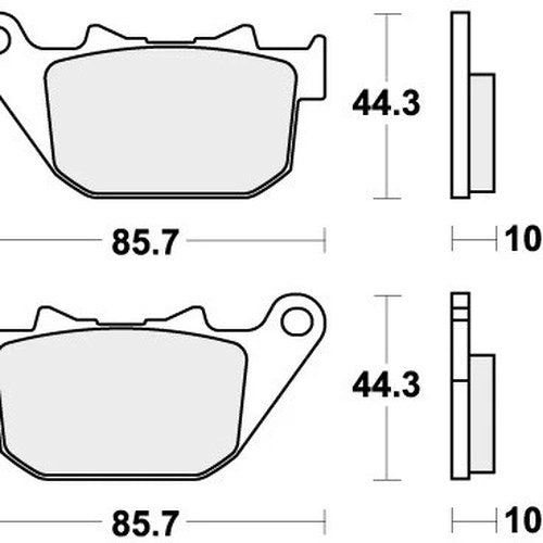 Sbs Brake Pads Rear For Harley Davidson XL 1200 R Sportster Roadster 2004 - 2009