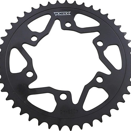 Vortex Steel Rear Sprocket 45T 520 Black #435S-45 for Yamaha/Kawasaki/Suzuki
