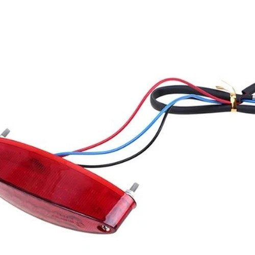Universal LED Oval Rear Tail Light, Red Lens