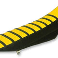 Flu Designs Pro Rib Prs Seat Cover Black/Yellow 45503 for Suzuki RM125 2001-2008