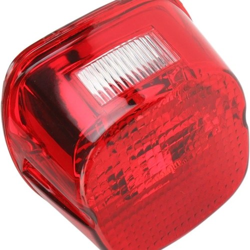 DS LED Laydown Taillight Lens w/ Top Window Red Harley Davidson 143955