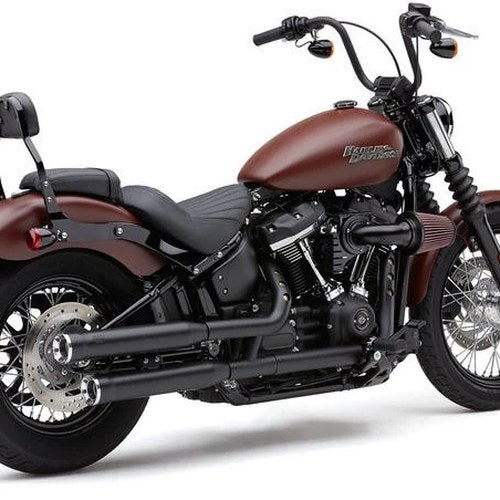 Cobra Slip-On Rpt Mufflers 3" Black Harley M8 Softail FLSL/FLFB/FXBB/FXBR/FXLR