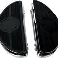 DS Half-Moon Driver Floorboards With Anti-Vibration Chrome Harley Davidson