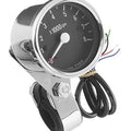 Biker's Choice Custom Electronic Mini Tachometer 12V Chrome Black