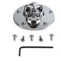 Skull Face Ignition System Cover 5-Hole Chrome for Harley-Davidson