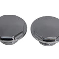 Chrome Button Head Hexagon Vented and Non-Vented Gas Cap Set for Harley-Davidson