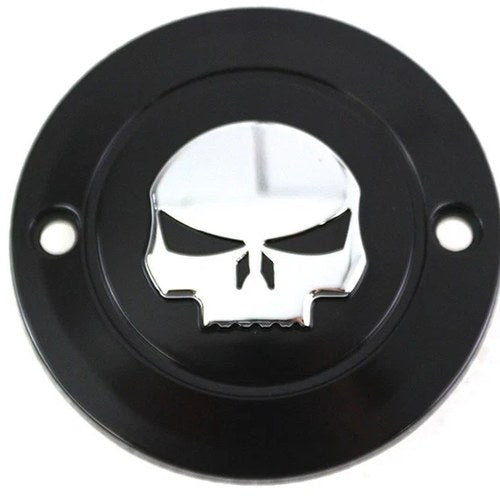 Skull Ignition System Cover 2-Hole Black for Harley-Davidson