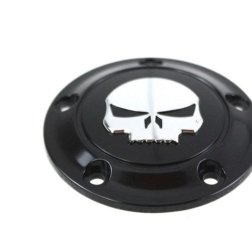 Skull Ignition System Cover 5-Hole Black for Harley-Davidson