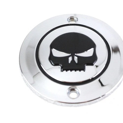 Skull Ignition System Cover 2-Hole Chrome for Harley-Davidson