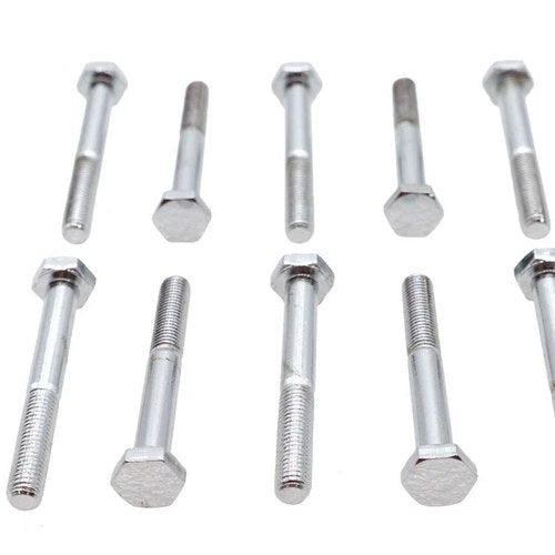 Chrome Hex Cap Bolts 1/4 inch x 2 for Harley-Davidson
