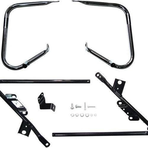 DS Saddlebag Support Guards 7/8" Black #212020 Harley Davidson FLHX/FLTR