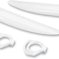 UFO Fork Tube Protectors White #KA03711280 for Kawasaki KX85/KX80
