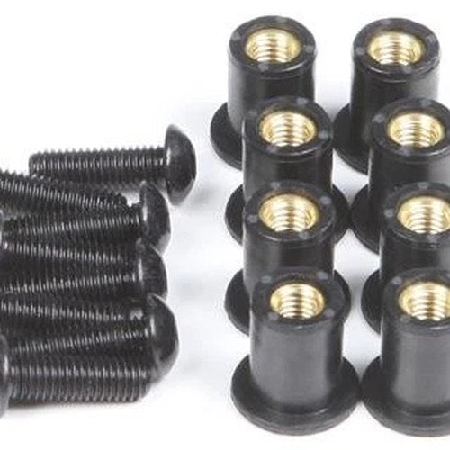 Puig Windscreen Well Nut Screw Kit Black
