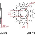 JT Front Sprocket 520 11T #JTF1901.11 KTM/Husqvarna/Beta