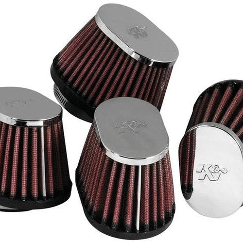 K&N Clamp-On Air Filters Chrome #RC-1824 for Yamaha/Kawasaki/Suzuki