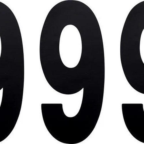 Factory Effex 6" Standard Numbers #9 Black 3-Pack