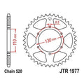 JT Steel Rear Sprocket 520 48T fits Honda XL250 Motosport/CR250M Elsinore/XL250