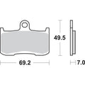 Sbs DC Dual Carbon Race Brake Pads Kawasaki/Triumph Z1000/Daytona/Ninja ZX-9R