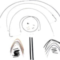 Burly Cable/Brake Line Kit for 18" Ape Hangers Stainless Braid #B30-1057