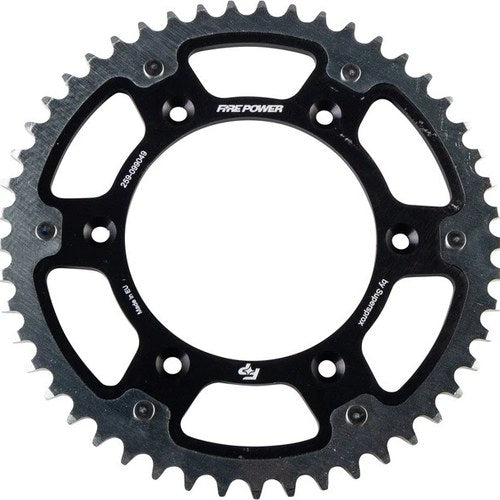 Fire Power 520 Hybrid Rear Sprocket 49T Black #FPH-990-49-BLK