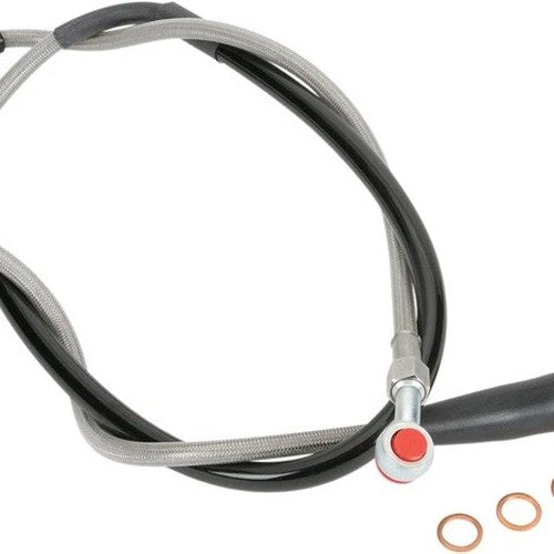 Moose Brake Line Front Stainless Steel #140463 for Honda