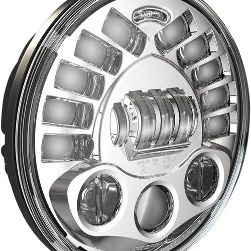Custom Dynamics 7" ProBEAM LED Adaptive Pedestal Mount Headlamp Chrome