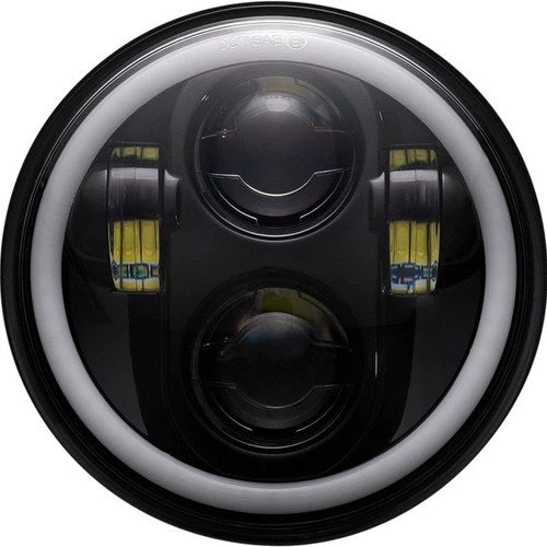 Custom Dynamics ProGlow LED Headlight W/Color Changing Halo Black #PG-575-B