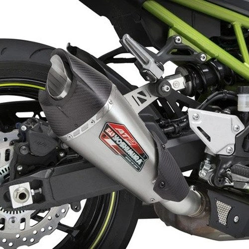 Yoshimura AT2 Street Series Works Slip-On Muffler SS/CF for Kawasaki Z900