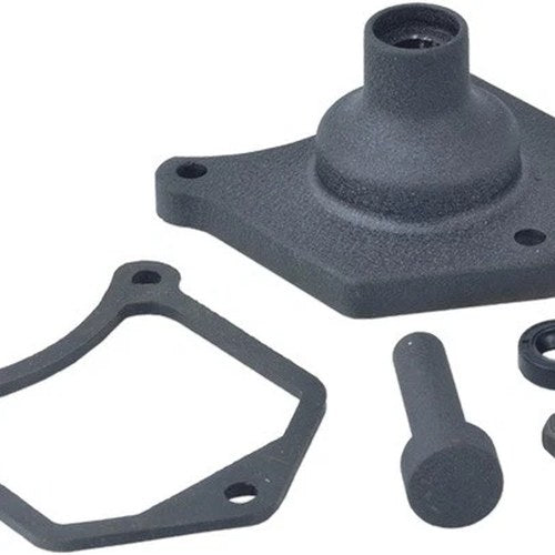 Drag Specialties Solenoid End Cover/Starter Button Wrinkle Black Harley Davidson