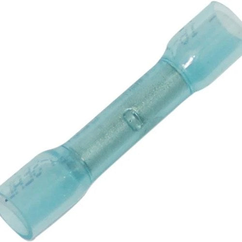 Namz Heat Sealable Wiring Butt Splices for 14-16 Gauge Wire Blue 25-Pack
