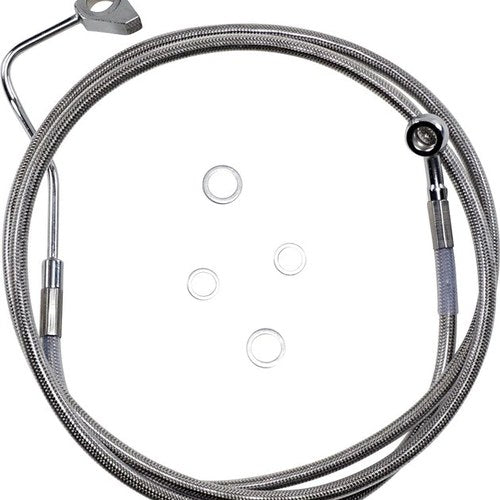DS Extended Front Upper Brake Line Kit Stainless ABS Only +4" Oversize #1048002