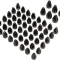 Ciro Engine Bolt Cap Set Fluted Spike Black #70026 Harley Davidson