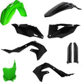 Acerbis Full Plastics Kit Green/Black #2736291089 for Kawasaki