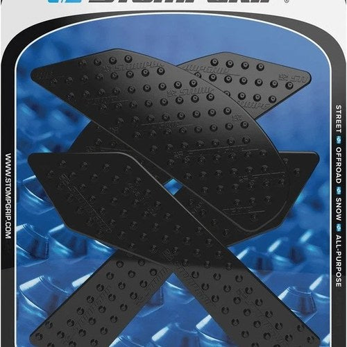 Stomp Volcano Profile Traction Pad Tank Grips Black for Kawasaki Z900 ABS